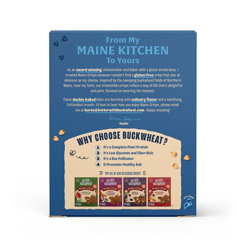 4 oz Maine Crisp Wild Blueberry Crisps - Gluten-Free Crackers With Blueberries, California Walnuts & Rosemary
