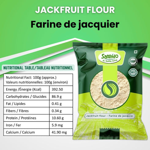 SAAPIDO (1lbs) 100% Green Jackfruit Flour | Natural & Gluten-Free | High Fiber & Protein | Paleo & Keto Friendly