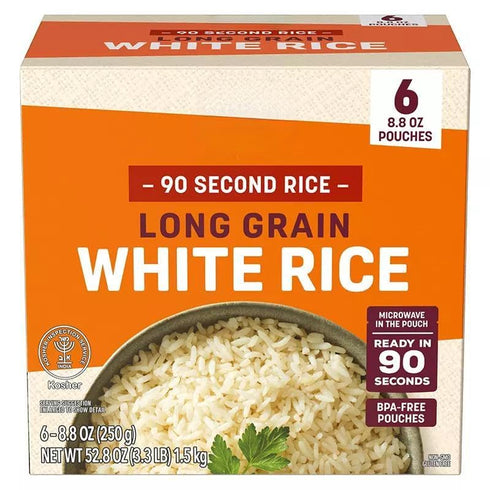 Generic Organic Long Grain Brown Rice, Microwave Pouches, Ready in 90 Seconds, 6