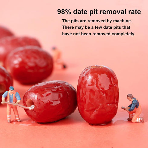 1.1lb/500g Mkostlich Jujube Date, Pitted Dates Bulk, Chinese Red Date, Large-size Jujubees, Sweet Dried Jujube Fruit