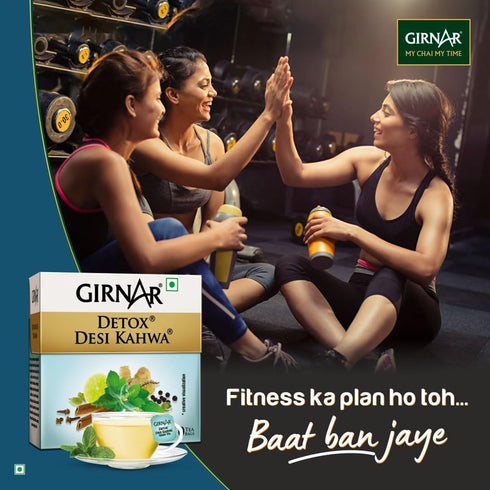 GIRNAR 36 2 Packs Green Tea Desi Kahwa (Detox Tea) - Tea Bags X