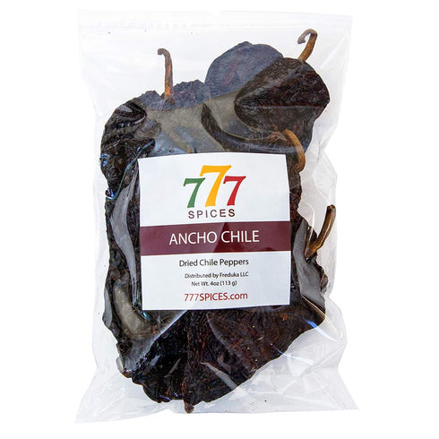 4oz Ancho Poblano Dried Whole Chiles, Chili Pods for Authentic Mexican Food, Chile Seco