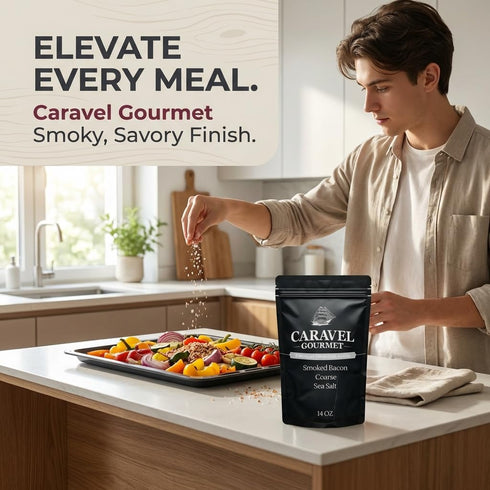 14 oz Smoked Bacon Salt for Cooking or Finishing Natural and Flavorful Coarse Alderwood Smoked Salt for Seasoning Meats
