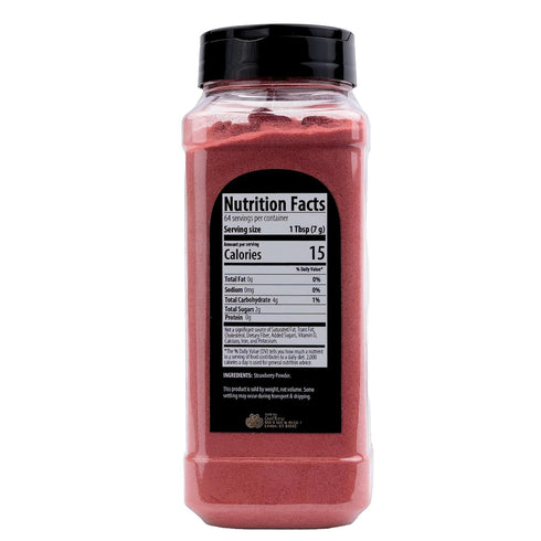 (16 GranAroma Strawberry Fruit Powder, Juicy, Zesty, Perfect for Smoothies, Baking, Desserts, and Beverages Ounce)
