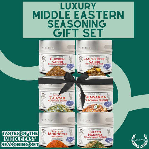 Set Pack GLP-1 Middle Eastern Seasonings Gourmet Gift | Tastes of The Middle East | Artisanal Spice Blends Six | Non