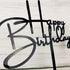 Happy Birthday Cake Topper for Birthday Party Decorations, Black Acrylic