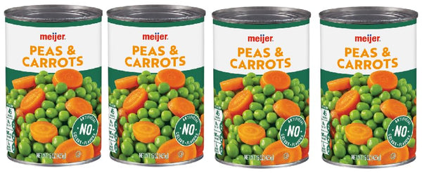 Generic Peas & Carrots (Pack Of 4 Cans) 15 oz. Each