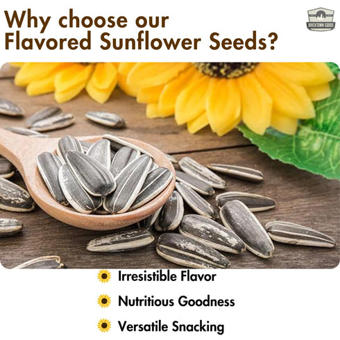 Bricktown Goods 3 Pack 24 oz Salt and Balsamic Vinegar Flavored Sunflower Seeds - - Boldly Seasoned and Roasted