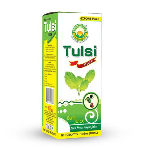 16.23 Oz (480ml) BASIC AYURVEDA Holy Basil (Tulsi) Juice | No Sugar Added | Fl
