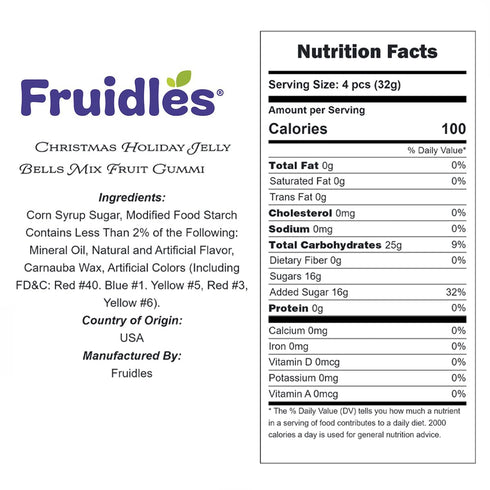 Gummies (5 Fruidles Christmas Holiday Jelly Mix Fruit Candy, Delicious Shaped & Flavored Pounds,Bulk)