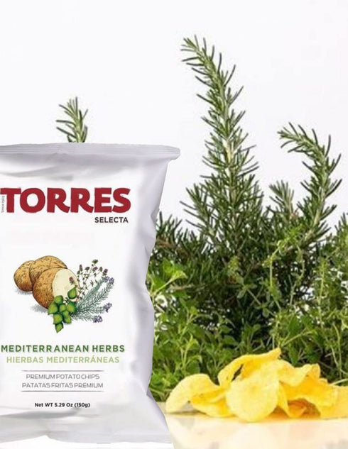 Generic 1.76oz (50g) (3-PACK) Torres - Mediterranean Herbs Potato Chips, | Light and Crispy with Bold Flavors | Perfect