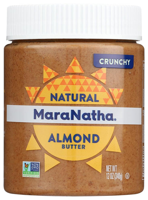 MaraNatha All Natural Crunchy Almond Butter, No Stir, 12 oz (Pack of