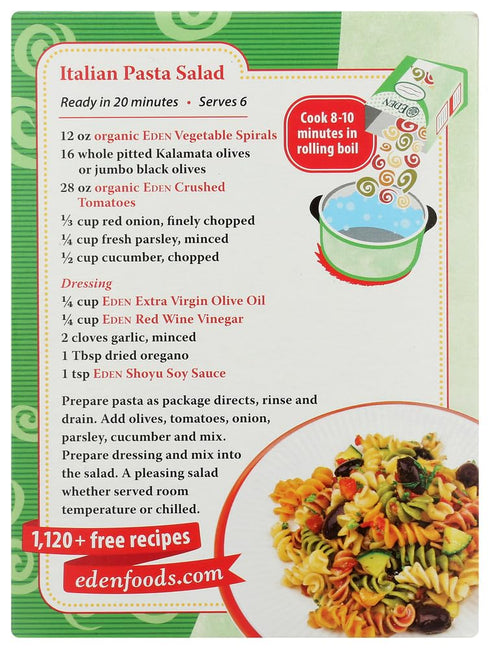 6 12 ozs. Eden Foods Vegetable Spirals Organic - x