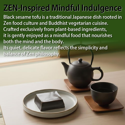 Store (3 Packs) TOFU MOCHI PUDDING Japanese Black Sesame Dessert | Zen-Inspired Plant-Based Sweet | Smooth, Nutty