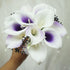 (12stems Wedding Floral Purple Center Calla Lilies with Berries Bouquet)
