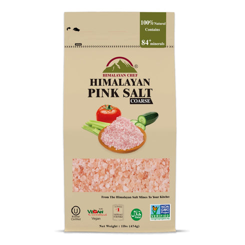 Himalayan Chef Pink Himalayan Salt, Coarse Grain, Refill Grinders - 12 lbs