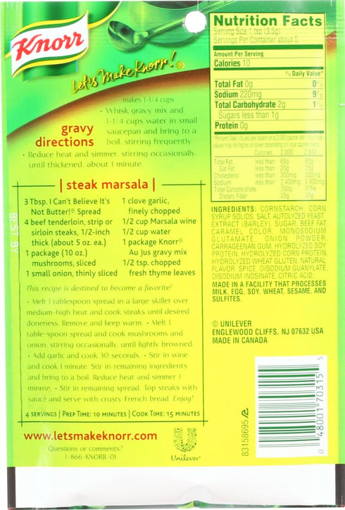 Knorr Au Jus Gravy Mix - 12x0.6oz