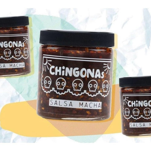 CHiNGONAs Salsa Macha - Gourmet Mexican Oil-based Chili Crunch Sauce, Vegan, Gluten-Free, 6 oz
