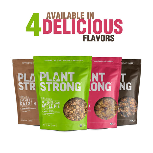 (4-Pack (9 oz PLANTSTRONG All-American Apple Pie Granola Whole Grain Oil-Free Granola with Chewy Dried Apples