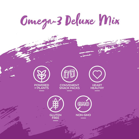 3 40 Oz Nature's Garden Omega Deluxe Mix - Healthy Trail Mix, Power Up, Heart Healthy, Gluten Free, Cholesterol Free