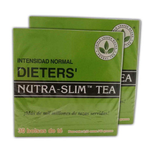 30 Triple Leaves Brand Nutra-Slim Tea, Regular Strength Dieters' Tea - Dietary Detox, Tea Bags