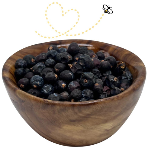 6 Raw Essentials Italian Juniper Berries - Piney and Resinous - Gin Flavoring, Brining, and Marinades - Non-GMO, Gluten