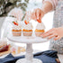 24 Pcs Rose Gold Glitter Cupcake Toppers for 30th Birthday, 30th Anniversary, Wedding Party Decorations