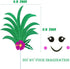 Palksky Glitter Big Pineapple Cake Topper Set, Tropical Hawaiian Aloha Luau Themed Party Decoration (6.8x5.8inch)