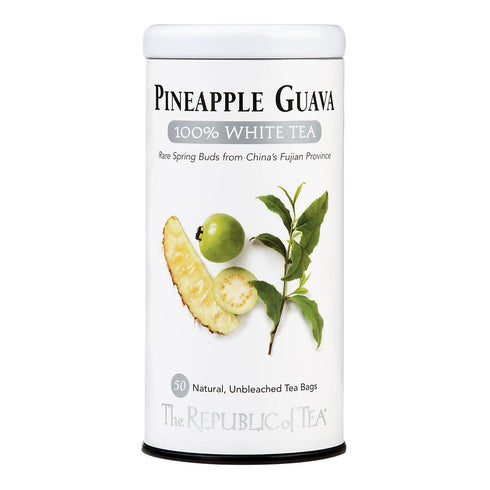 The Republic of Tea Pineapple Guava 100% White Tea Bags, Steeps 50
