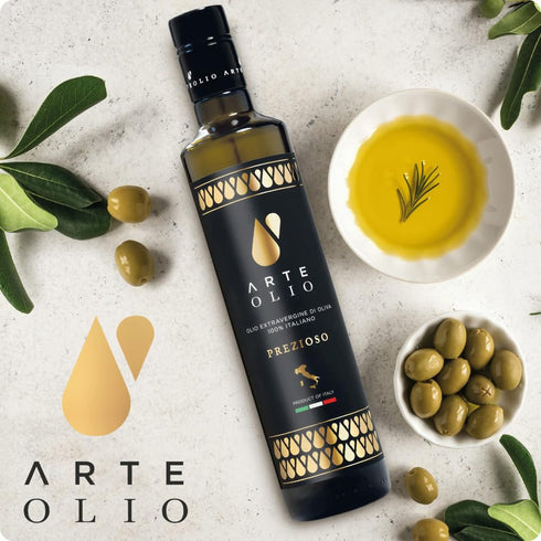 ArteOlio 100% (250mL Prezioso Olive Oil: Extra virgin cold pressed olive oil directly from Italy made in Single Estate