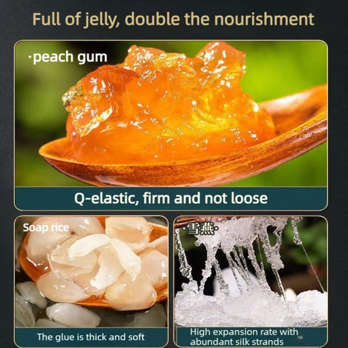 15g*30 Packets, Peach Gum Snow Swallow Saponin Rice Combination, Individual Small Scientific Ratio, Natural Plant Raw