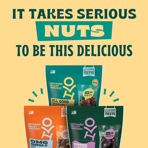 14 Pack (1.85 oz), Orchard Valley Harvest Go-Go Keto Mix, Dark Chocolate Almonds, Peanuts, Walnuts, And Pecans, Low