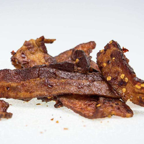 2 (2 Pack) Pepper Joes Sweet Cayenne Bacon Jerky Dangerously Delicious Uncured Sweet and Spicy Bacon Jerky with Real