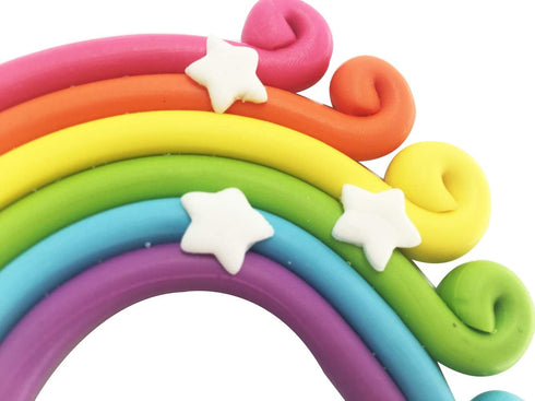 Rainbow Cake Topper Cupcake Pick - Wedding Birthday Party Favor Dessert Rainbow Design Cake Pick