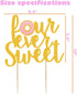 XXDecor 4th 4th Donut Birthday Cake Topper Gold Glitter Donut Fourever Sweet Cake Decor Donut Grow Up/Too Sweet/Forever