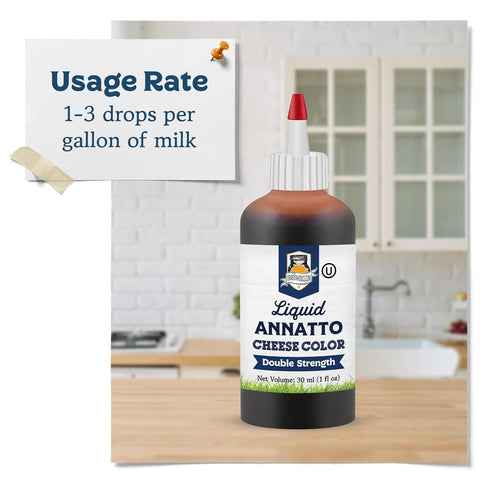 30 ml Liquid Annatto Cheese Coloring, Double Strength