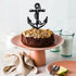 Nautical Ship Anchor Cake Topper - Bon Voyage Party Decoration in Navy