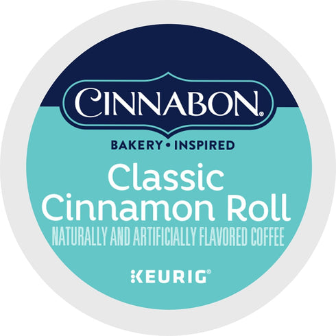 CINNABON 48 Count Classic Cinnamon Roll Keurig Single-Serve K-Cup Pods, Light Roast Coffee