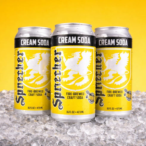 Sprecher 16 oz (12 Pack), Cream Soda in fl Cans Fire-Brewed with Real Honey, Rich Vanilla Honey Flavor, Handcrafted