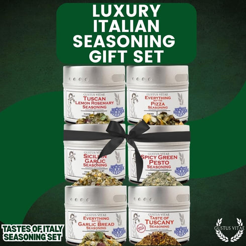 Set Pack GLP-1 Italian Seasoning Gift | Tastes of Italy | Artisanal Spice Blends Six | Non GMO, All Natural | No MSG