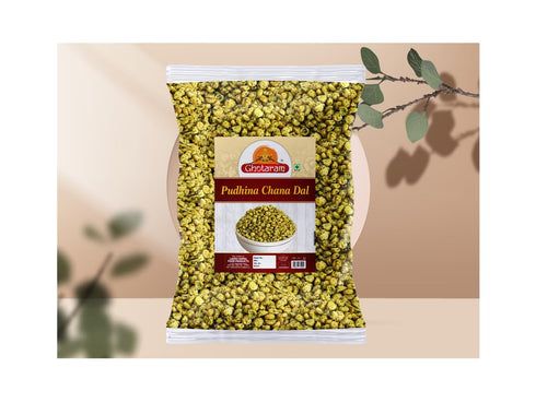 GHOTARAM Snack-350g*1Pack Roasted Namkeen Podhina Dhaniya Nimbu Chickpeas Split, Chatpata Roasted Bengal split gram