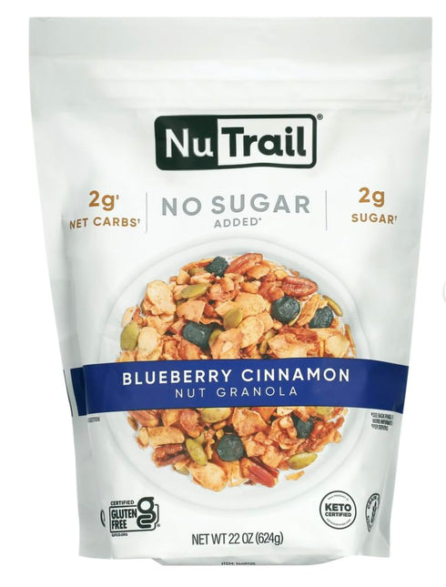 Low Karb NuTrail, Keto Blueberry Nut Granola Healthy Breakfast Cereal, Low Carb Snacks &