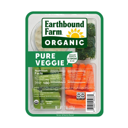 Earthbound Farm Organic Pure Veggie Tray, 7 OZ