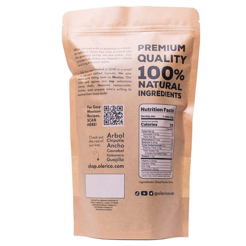 16 Oz. Packaged RICO RICO - Pasilla Dried Peppers - Pasilla Chiles Secos - Premium Peppers - Great For Mexican Cuisine