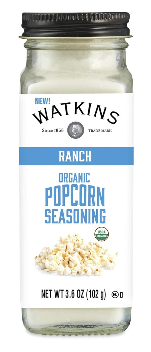 Watkins Gourmet Organic Ranch Popcorn Seasoning, 3.6 oz