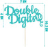Double Digits Cake Topper for 10th Birthday Party, Green Decorations Supplies
