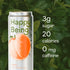 12oz (4 Pack) Happy Being Peach Sparkling White Tea Antioxidant & Polyphenol Rich, Infused with Turmeric, Elderberry