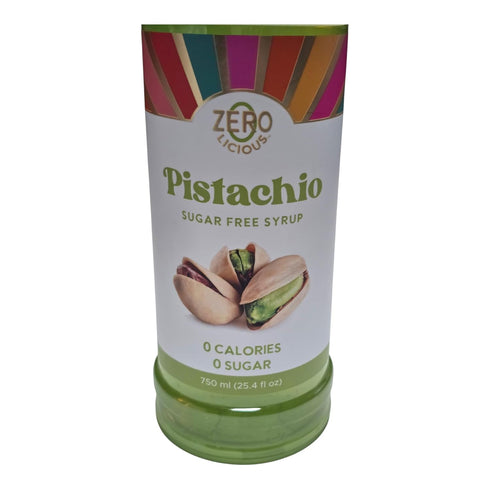 Generic 0 25.4 Oz (750ml) Zerolicious Pistachio Sugar Free Syrup, Calories No Sugar, Fl Bottle for Cocktails, Tea