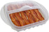 Compact Microwave Bacon, Sausage Meat & Poultry Cooking Tray with Protective Splatter Lid - BPA-Free, Innovative