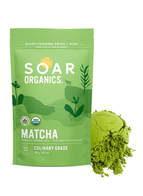 Soar Organics Culinary Grade Matcha Green Tea Powder - Authentic Japanese Origin for Lattes, Smoothies & Baking (3.52
